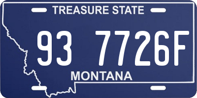 MT license plate 937726F
