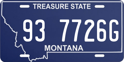MT license plate 937726G