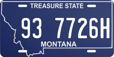 MT license plate 937726H