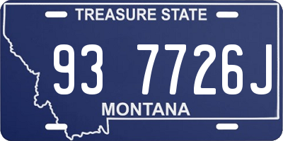 MT license plate 937726J