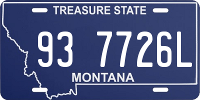 MT license plate 937726L