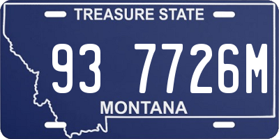 MT license plate 937726M