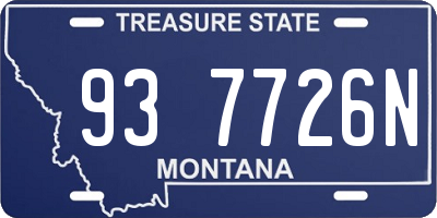 MT license plate 937726N