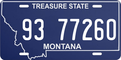 MT license plate 937726O