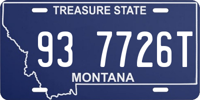 MT license plate 937726T