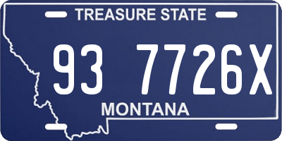 MT license plate 937726X