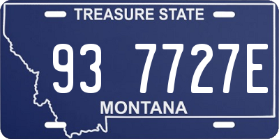MT license plate 937727E