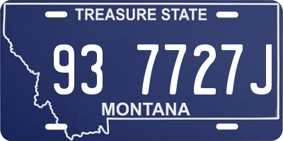 MT license plate 937727J