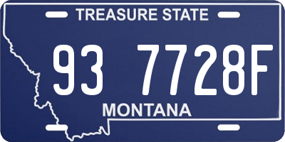 MT license plate 937728F