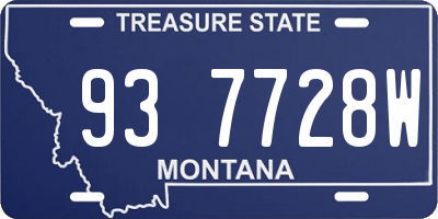 MT license plate 937728W