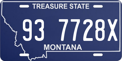 MT license plate 937728X
