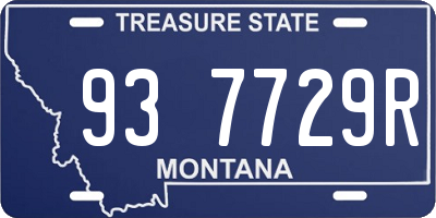 MT license plate 937729R