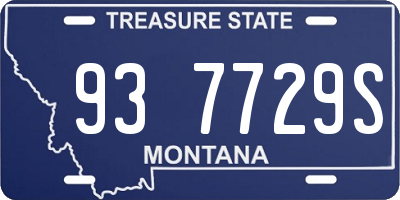 MT license plate 937729S