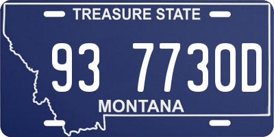 MT license plate 937730D