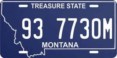 MT license plate 937730M