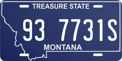 MT license plate 937731S