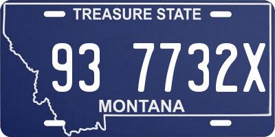 MT license plate 937732X