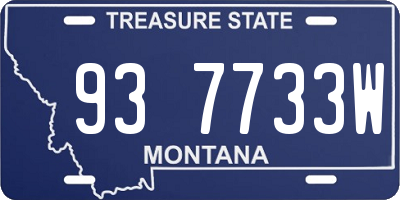 MT license plate 937733W