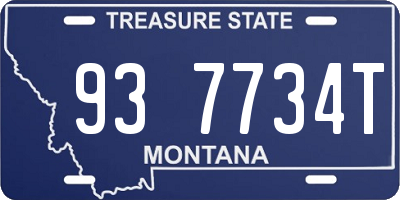 MT license plate 937734T