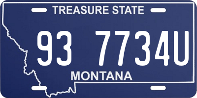 MT license plate 937734U