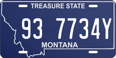 MT license plate 937734Y