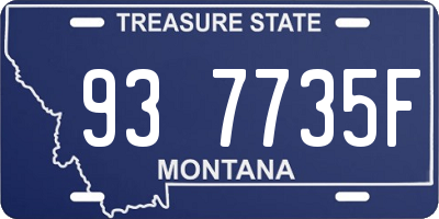 MT license plate 937735F