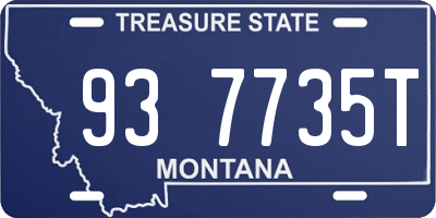 MT license plate 937735T