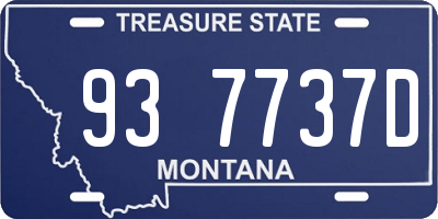 MT license plate 937737D