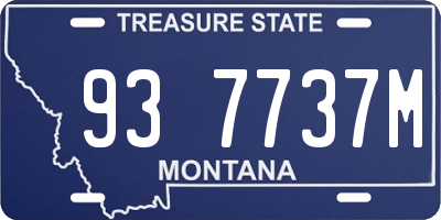 MT license plate 937737M