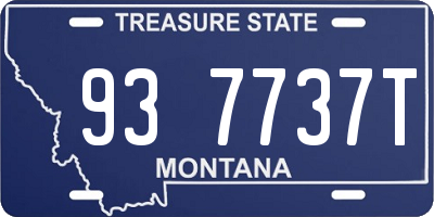 MT license plate 937737T