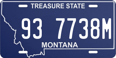 MT license plate 937738M