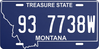 MT license plate 937738W