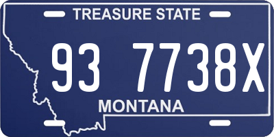MT license plate 937738X
