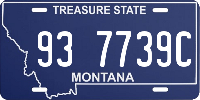 MT license plate 937739C