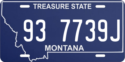 MT license plate 937739J