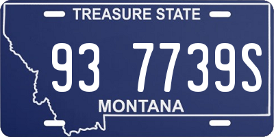 MT license plate 937739S