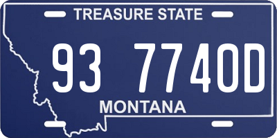 MT license plate 937740D