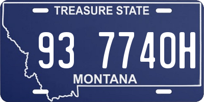 MT license plate 937740H