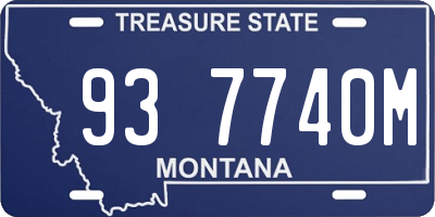 MT license plate 937740M