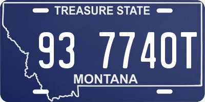 MT license plate 937740T