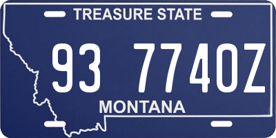 MT license plate 937740Z