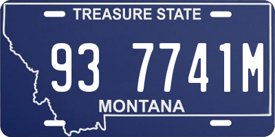 MT license plate 937741M