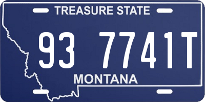 MT license plate 937741T