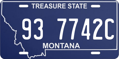 MT license plate 937742C