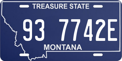 MT license plate 937742E