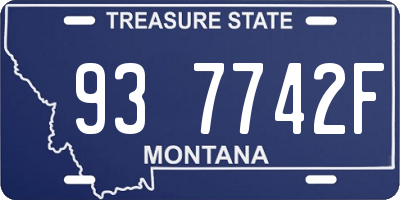 MT license plate 937742F