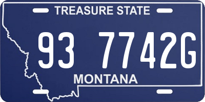 MT license plate 937742G