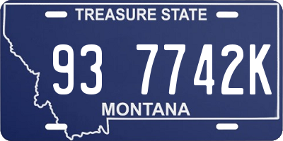 MT license plate 937742K