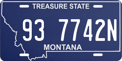 MT license plate 937742N