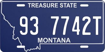 MT license plate 937742T